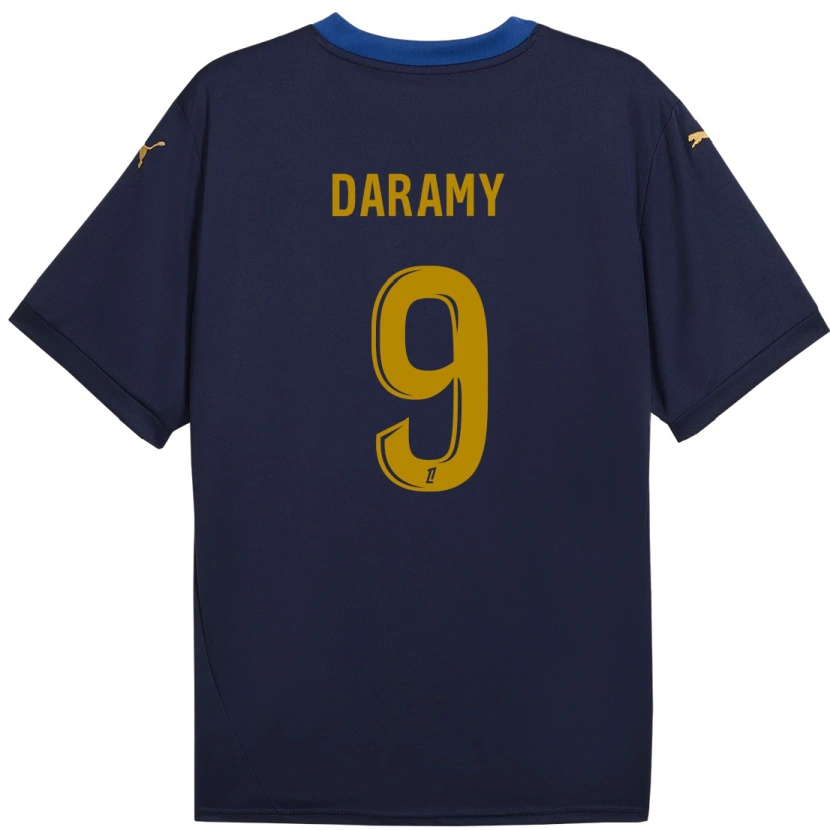 Danxen Kinder Mohamed Daramy #9 Marineblau Gold Auswärtstrikot Trikot 2024/25 T-Shirt Schweiz