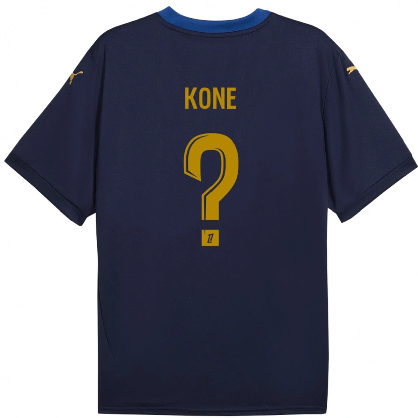 Danxen Kinder Abdoul Koné #0 Marineblau Gold Auswärtstrikot Trikot 2024/25 T-Shirt Schweiz