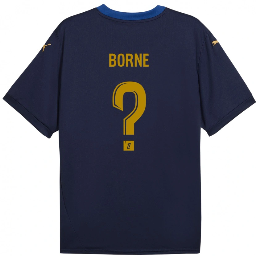 Danxen Kinder Melvin Borne #0 Marineblau Gold Auswärtstrikot Trikot 2024/25 T-Shirt Schweiz