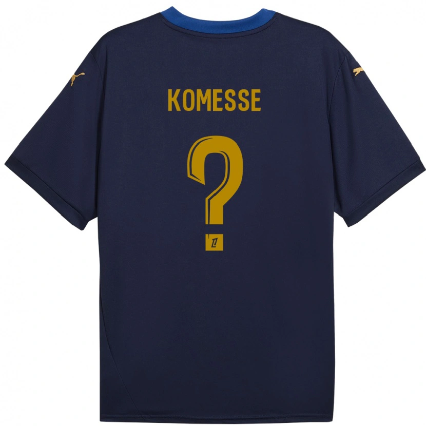 Danxen Kinder Josias Sabone #0 Marineblau Gold Auswärtstrikot Trikot 2024/25 T-Shirt Schweiz