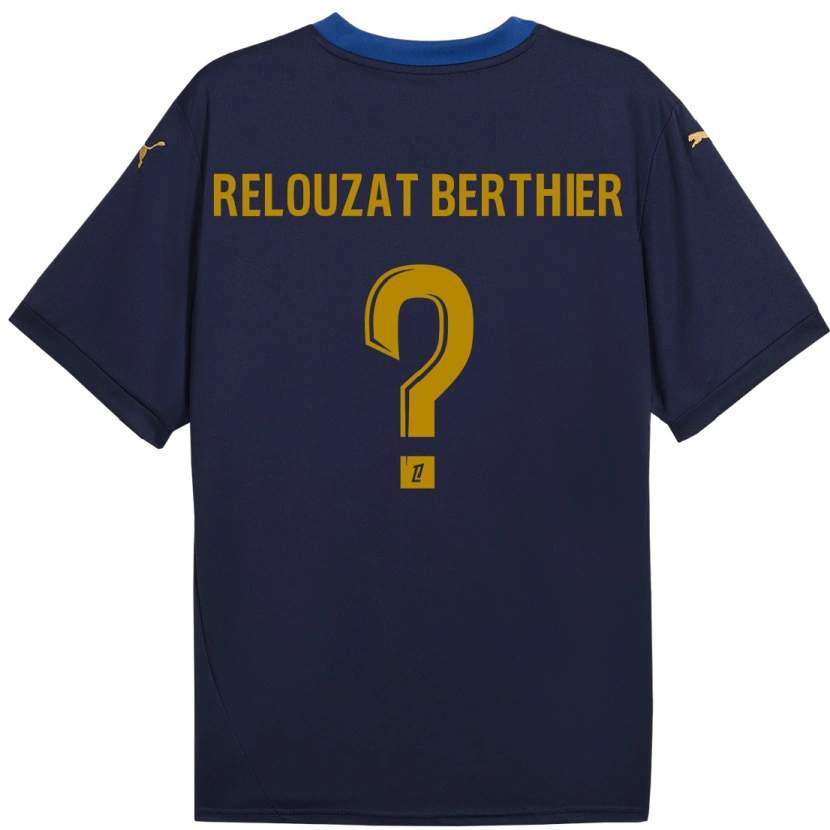 Danxen Kinder Maxime Relouzat Berthier #0 Marineblau Gold Auswärtstrikot Trikot 2024/25 T-Shirt Schweiz