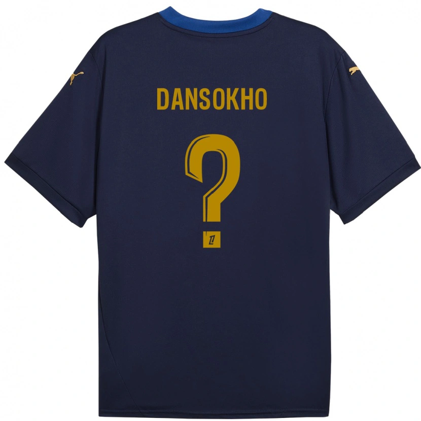 Danxen Kinder Ansoumana Dansokho #0 Marineblau Gold Auswärtstrikot Trikot 2024/25 T-Shirt Schweiz