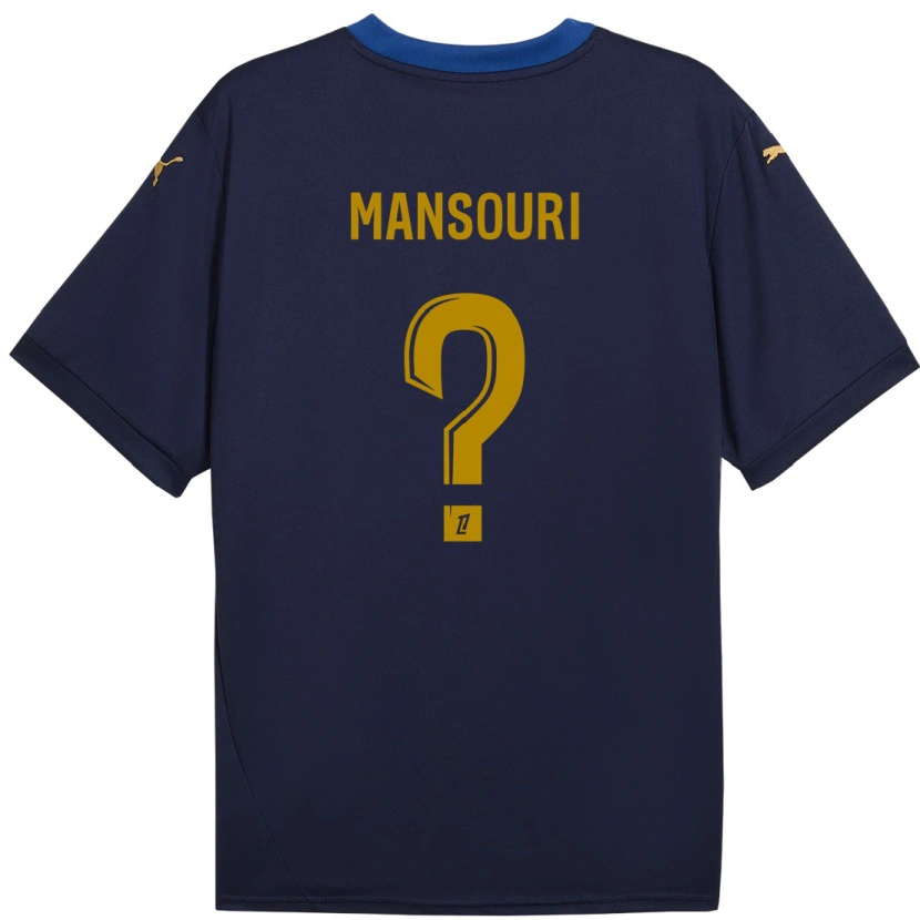 Danxen Kinder Keryane Mansouri #0 Marineblau Gold Auswärtstrikot Trikot 2024/25 T-Shirt Schweiz