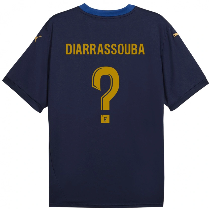 Danxen Kinder Tidiane Diarrassouba #0 Marineblau Gold Auswärtstrikot Trikot 2024/25 T-Shirt Schweiz