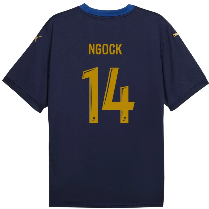 Danxen Kinder Monique Ngock #14 Marineblau Gold Auswärtstrikot Trikot 2024/25 T-Shirt Schweiz