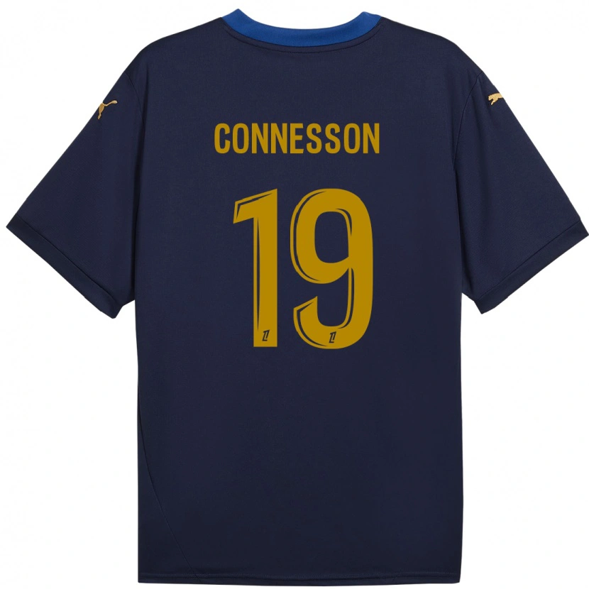 Danxen Kinder Adèle Connesson #19 Marineblau Gold Auswärtstrikot Trikot 2024/25 T-Shirt Schweiz