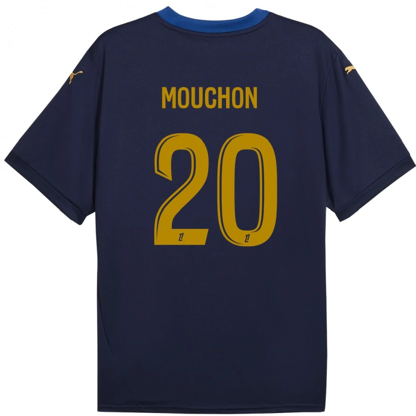 Danxen Kinder Noémie Mouchon #20 Marineblau Gold Auswärtstrikot Trikot 2024/25 T-Shirt Schweiz