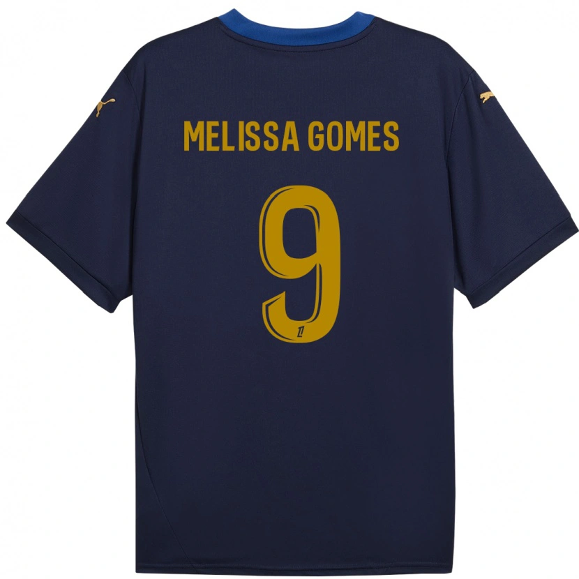 Danxen Kinder Melissa Ferreira Gomes #9 Marineblau Gold Auswärtstrikot Trikot 2024/25 T-Shirt Schweiz