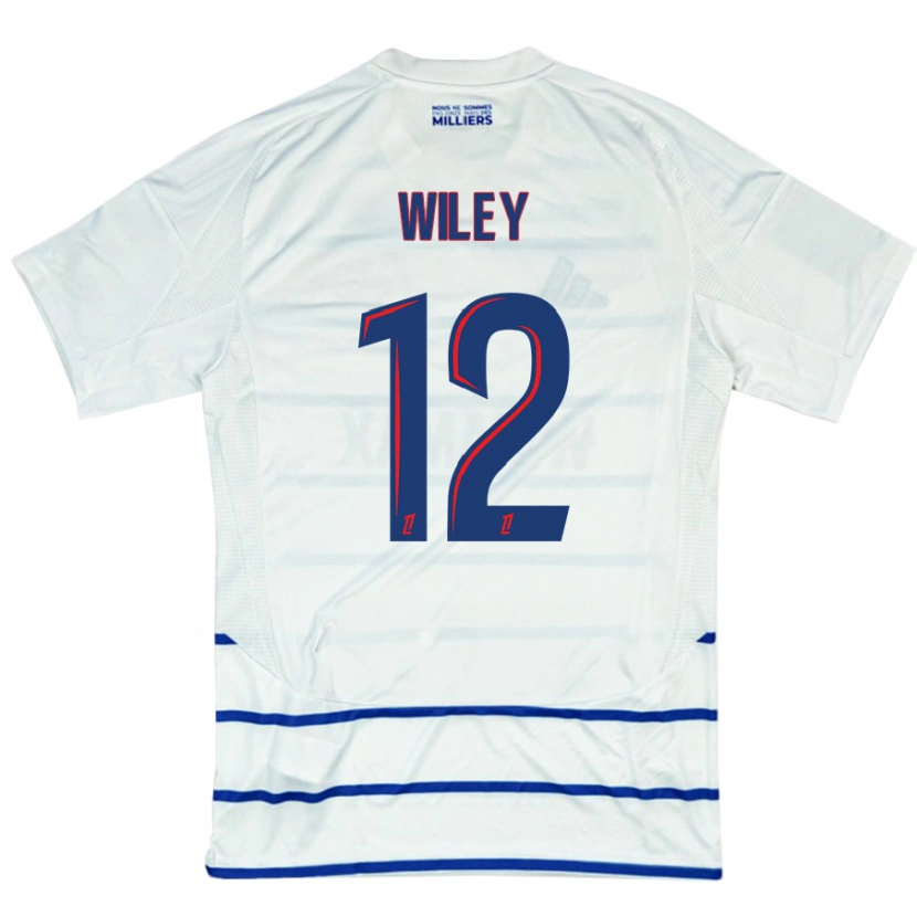 Danxen Kinder Caleb Wiley #12 Weiß Blau Auswärtstrikot Trikot 2024/25 T-Shirt Schweiz