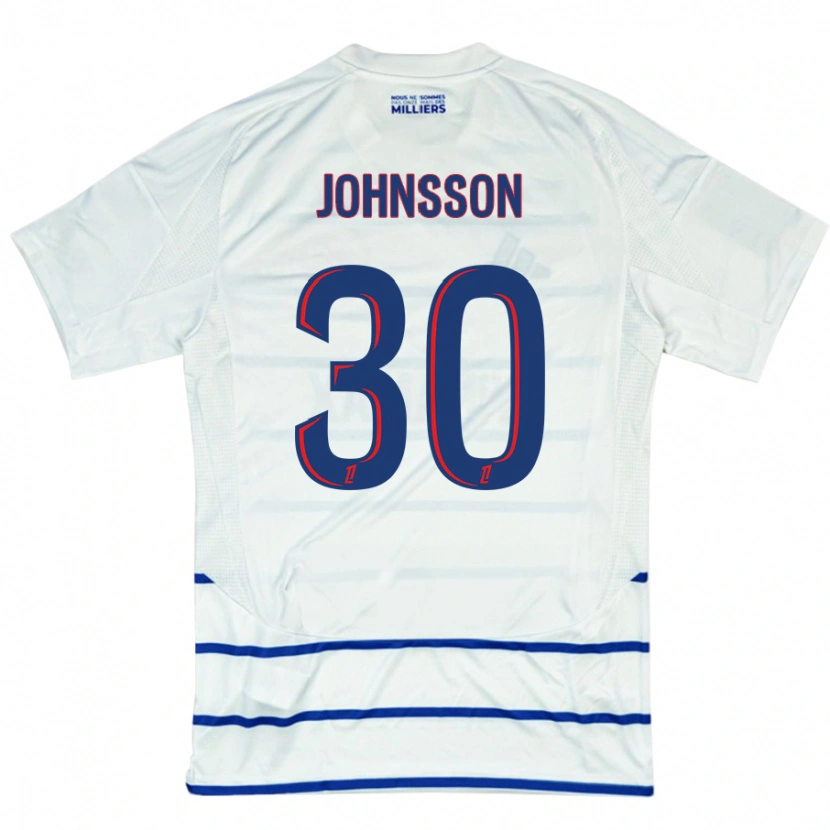 Danxen Kinder Karl-Johan Johnsson #30 Weiß Blau Auswärtstrikot Trikot 2024/25 T-Shirt Schweiz