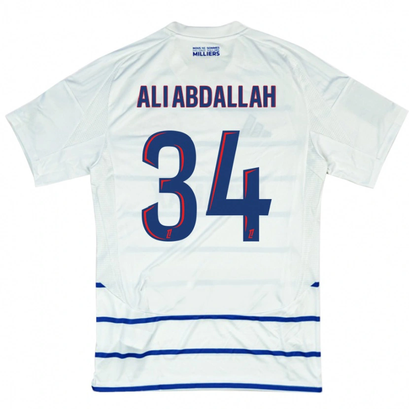 Danxen Kinder Aboubacar Ali Abdallah #34 Weiß Blau Auswärtstrikot Trikot 2024/25 T-Shirt Schweiz