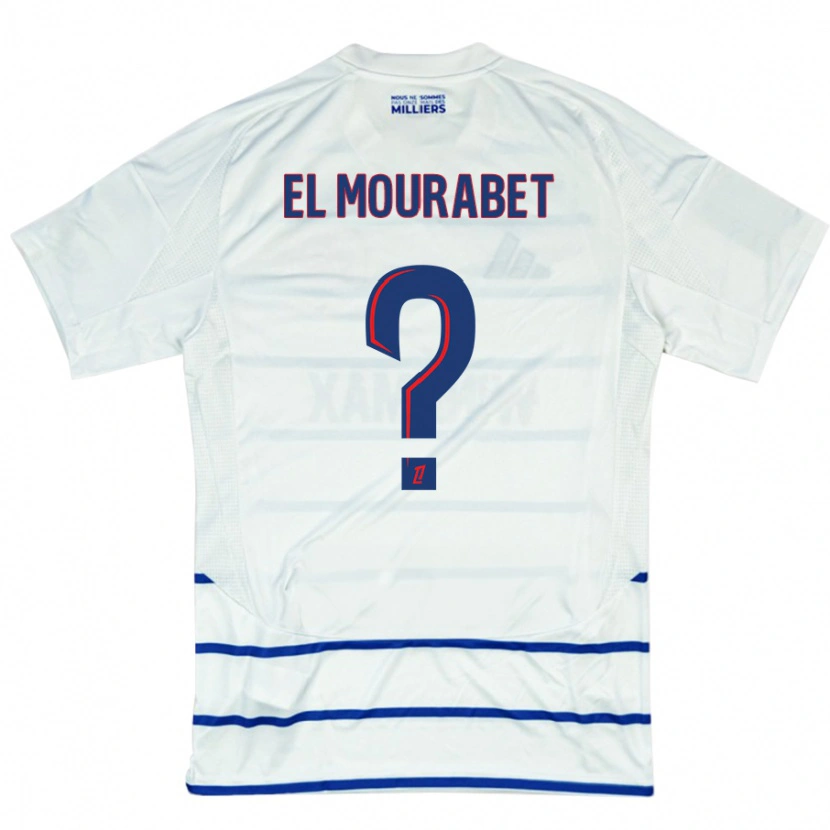 Danxen Kinder Samir El Mourabet #0 Weiß Blau Auswärtstrikot Trikot 2024/25 T-Shirt Schweiz