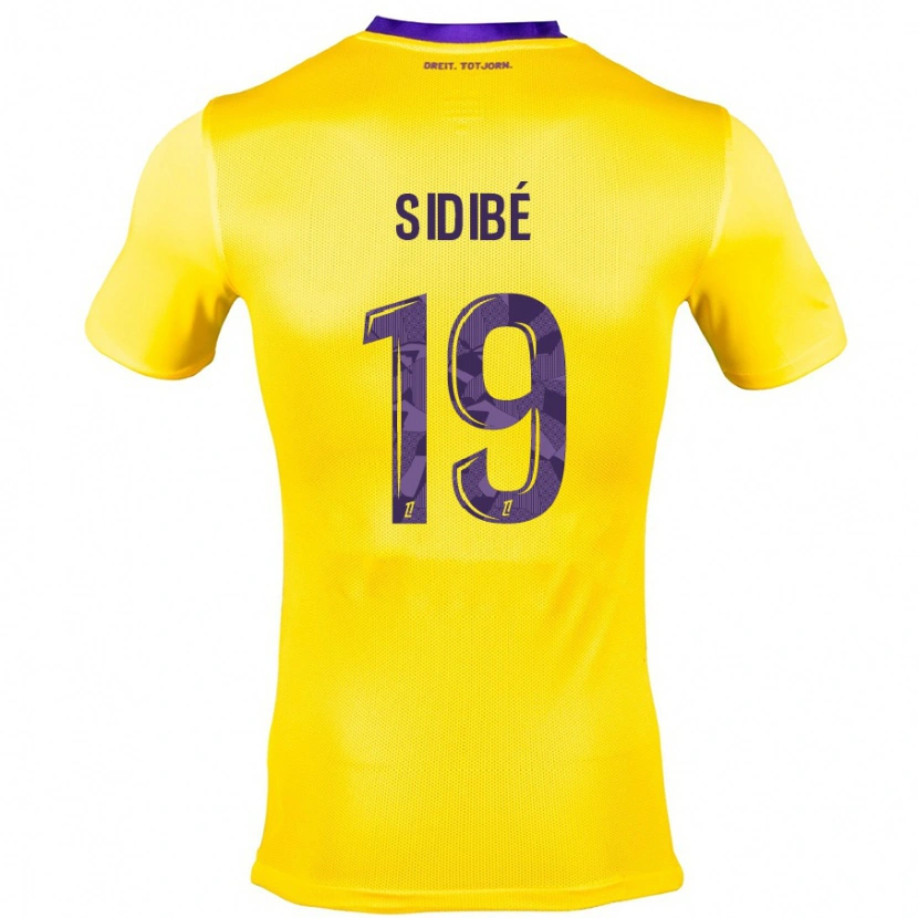 Danxen Kinder Djibril Sidibé #19 Gelb Lila Auswärtstrikot Trikot 2024/25 T-Shirt Schweiz