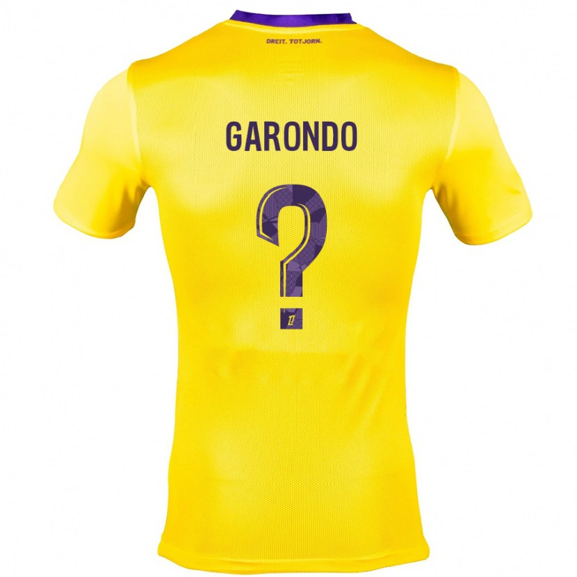 Danxen Kinder Thibaud Garondo #0 Gelb Lila Auswärtstrikot Trikot 2024/25 T-Shirt Schweiz