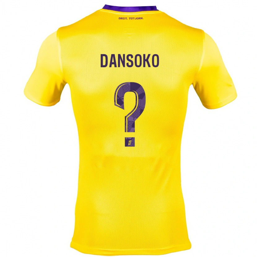 Danxen Kinder Mohamed Dansoko #0 Gelb Lila Auswärtstrikot Trikot 2024/25 T-Shirt Schweiz