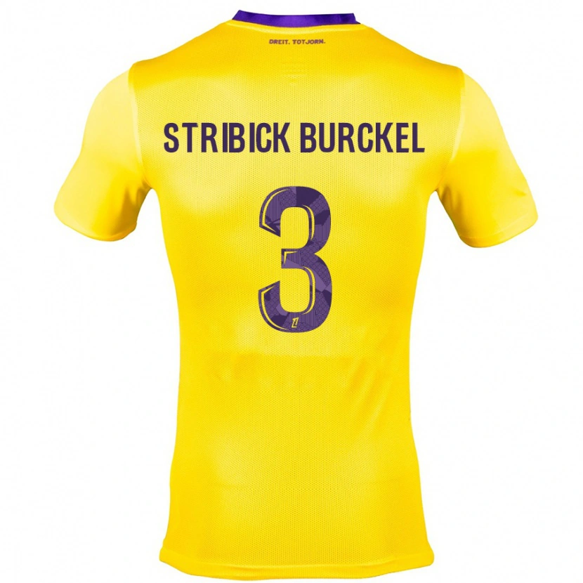 Danxen Kinder Laetitia Stribick-Burckel #3 Gelb Lila Auswärtstrikot Trikot 2024/25 T-Shirt Schweiz