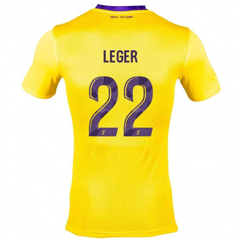 Danxen Kinder Christelle Léger #22 Gelb Lila Auswärtstrikot Trikot 2024/25 T-Shirt Schweiz