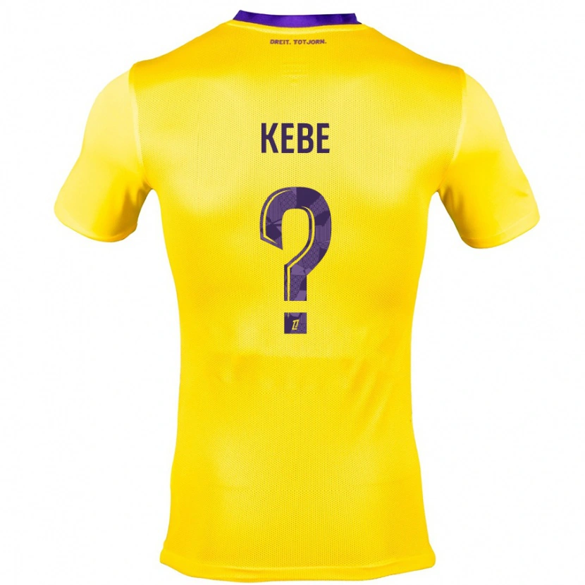 Danxen Kinder Mamadou Kébé #0 Gelb Lila Auswärtstrikot Trikot 2024/25 T-Shirt Schweiz