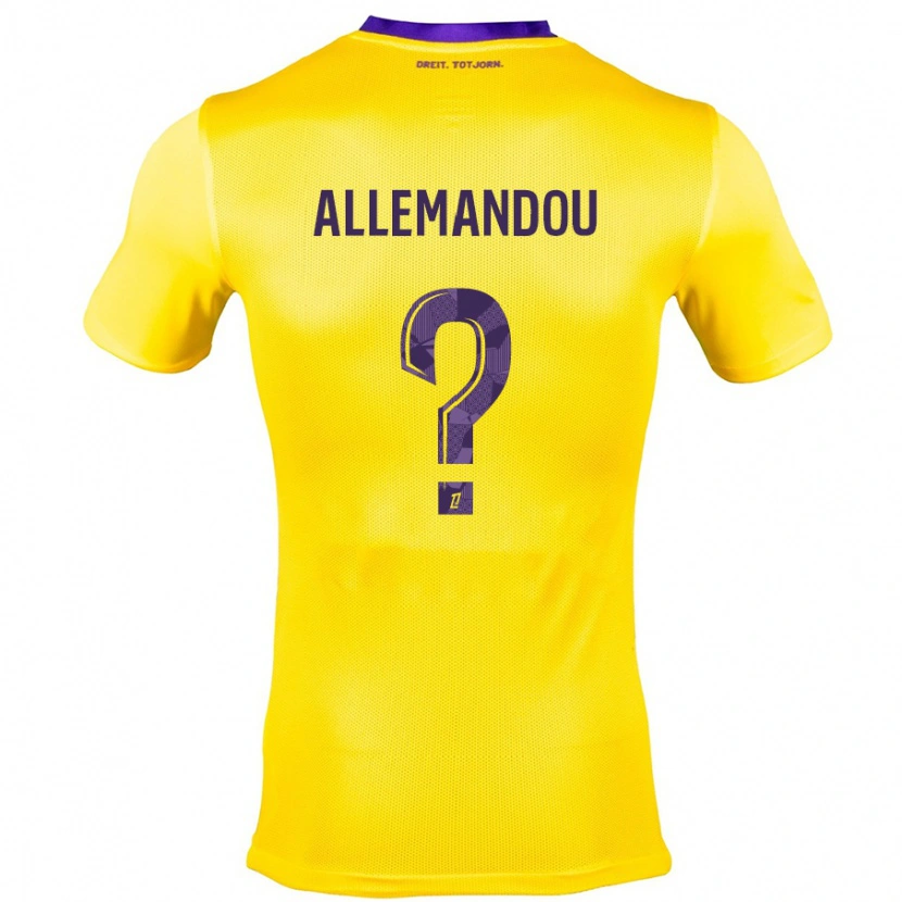 Danxen Kinder Teddy Allemandou #0 Gelb Lila Auswärtstrikot Trikot 2024/25 T-Shirt Schweiz