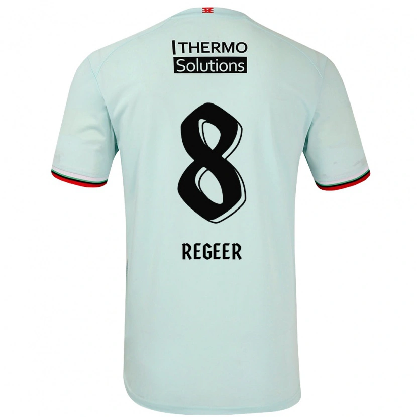 Danxen Kinder Youri Regeer #8 Hellgrün Auswärtstrikot Trikot 2024/25 T-Shirt Schweiz