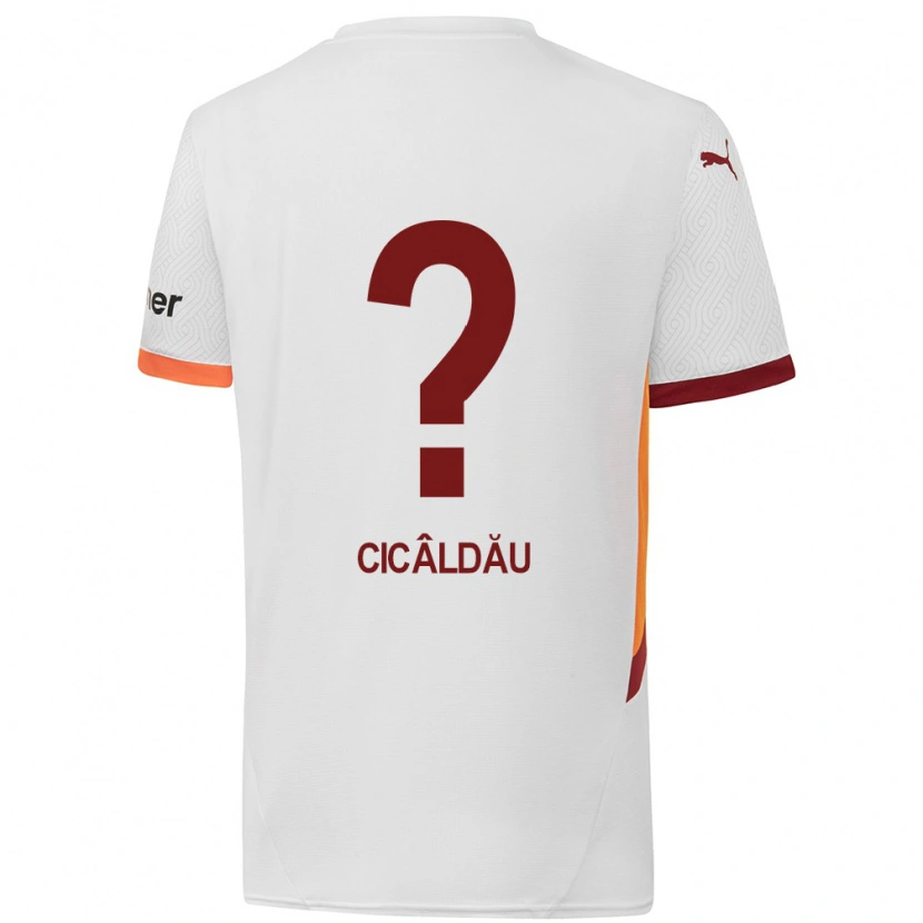 Danxen Kinder Alexandru Cicâldău #0 Weiß Gelb Rot Auswärtstrikot Trikot 2024/25 T-Shirt Schweiz