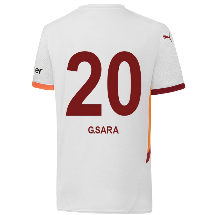 Danxen Kinder Gabriel Sara #20 Weiß Gelb Rot Auswärtstrikot Trikot 2024/25 T-Shirt Schweiz