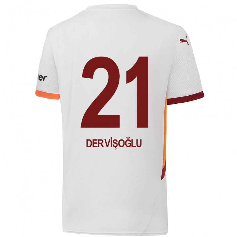 Danxen Kinder Halil Dervişoğlu #21 Weiß Gelb Rot Auswärtstrikot Trikot 2024/25 T-Shirt Schweiz