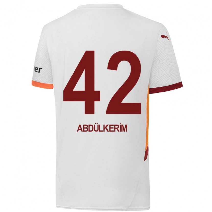 Danxen Kinder Abdülkerim Bardakcı #42 Weiß Gelb Rot Auswärtstrikot Trikot 2024/25 T-Shirt Schweiz