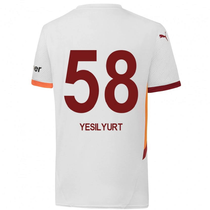 Danxen Kinder Ali Yeşilyurt #58 Weiß Gelb Rot Auswärtstrikot Trikot 2024/25 T-Shirt Schweiz