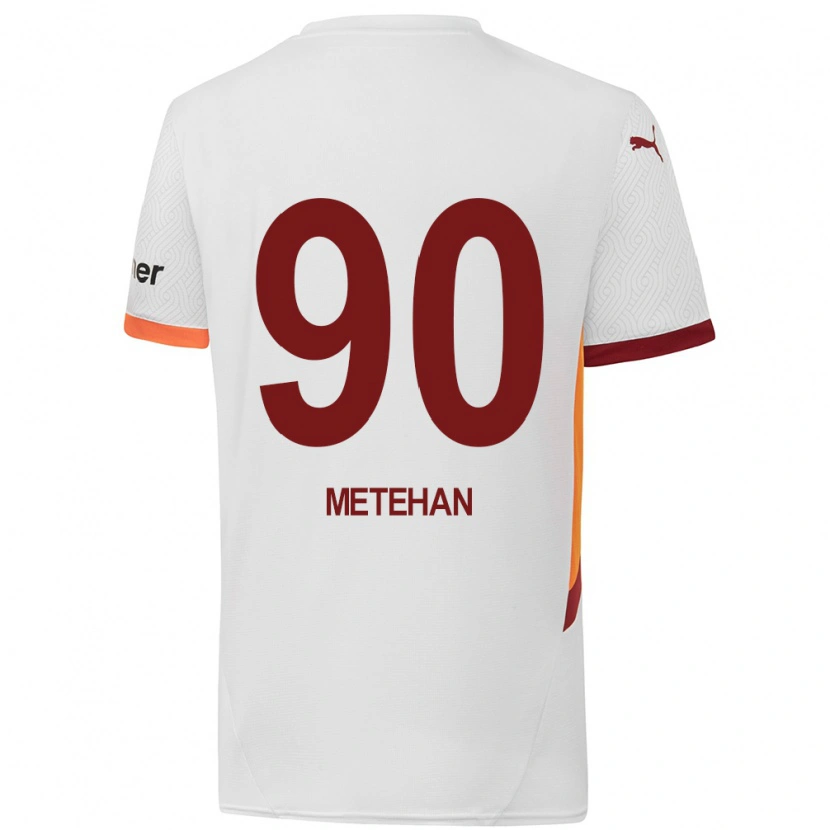 Danxen Kinder Metehan Baltacı #90 Weiß Gelb Rot Auswärtstrikot Trikot 2024/25 T-Shirt Schweiz