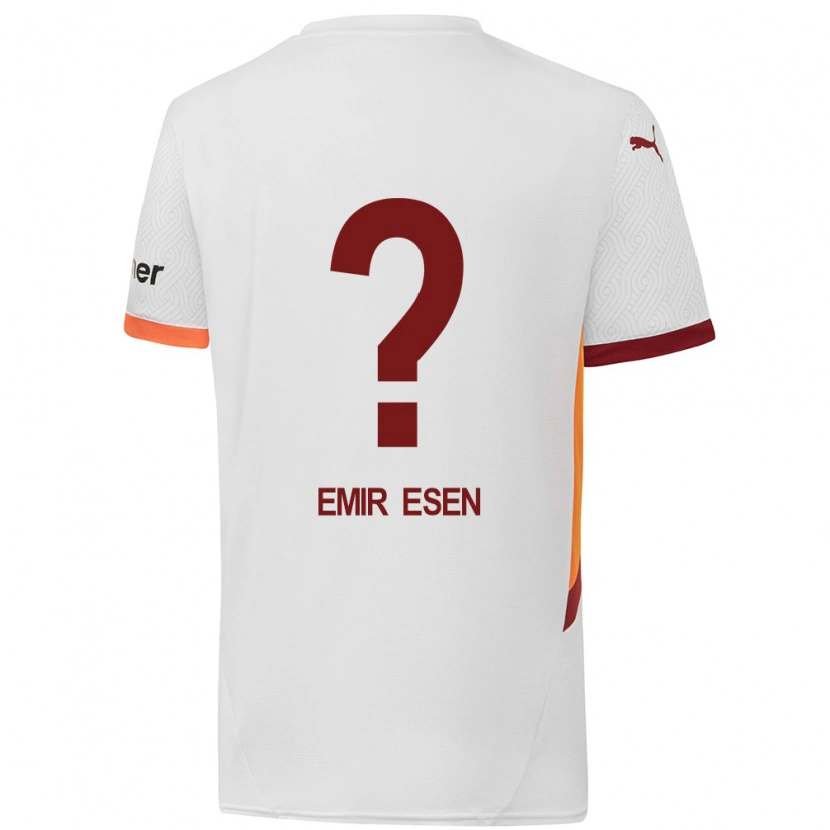 Danxen Kinder Ali Emir Esen #0 Weiß Gelb Rot Auswärtstrikot Trikot 2024/25 T-Shirt Schweiz