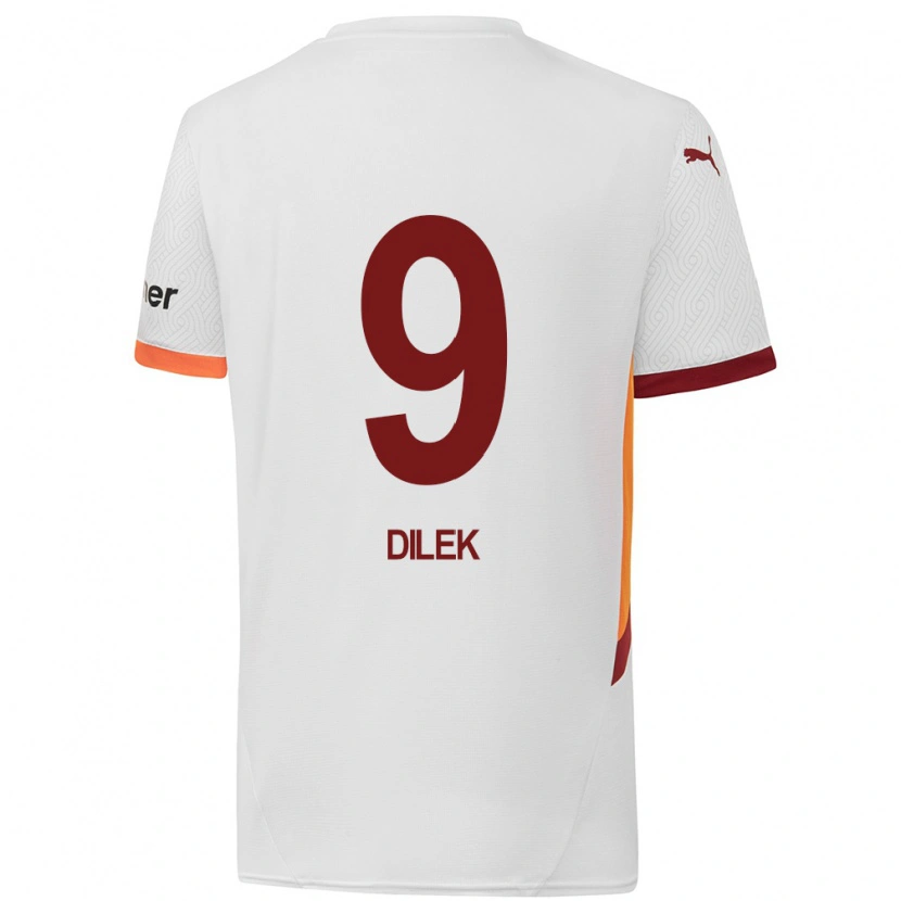 Danxen Kinder Yalın Dilek #9 Weiß Gelb Rot Auswärtstrikot Trikot 2024/25 T-Shirt Schweiz