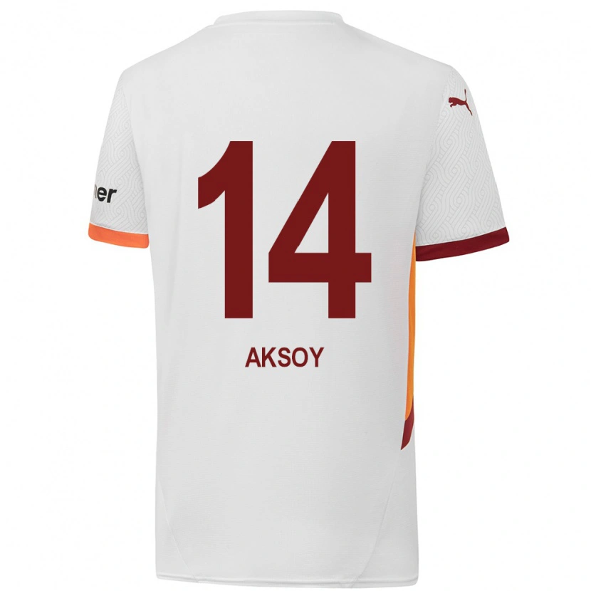 Danxen Kinder Berkan Aksoy #14 Weiß Gelb Rot Auswärtstrikot Trikot 2024/25 T-Shirt Schweiz