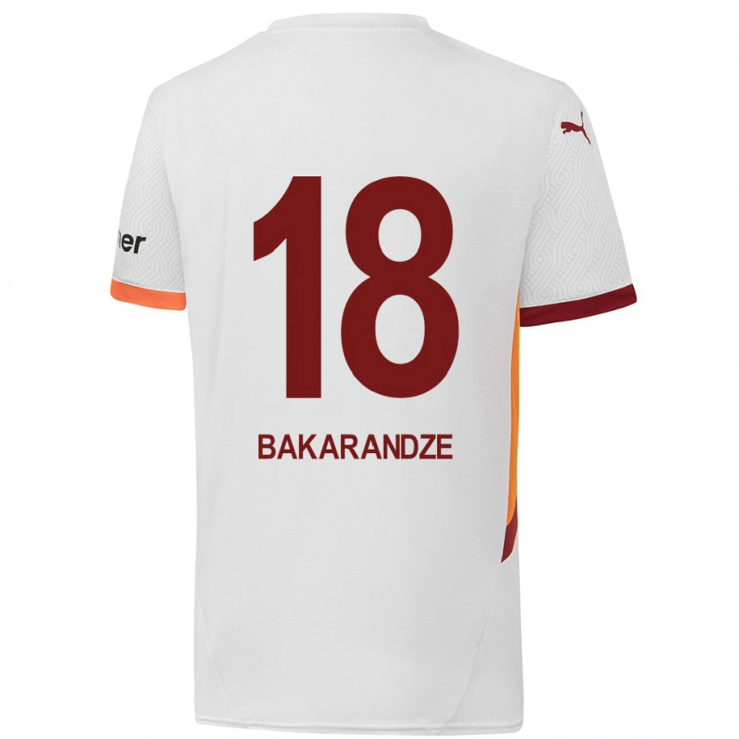 Danxen Kinder Kristina Bakarandze #18 Weiß Gelb Rot Auswärtstrikot Trikot 2024/25 T-Shirt Schweiz