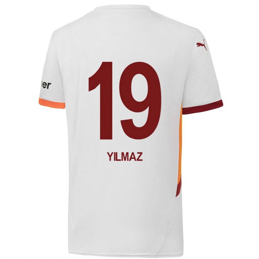 Danxen Kinder Zehra Yılmaz #19 Weiß Gelb Rot Auswärtstrikot Trikot 2024/25 T-Shirt Schweiz