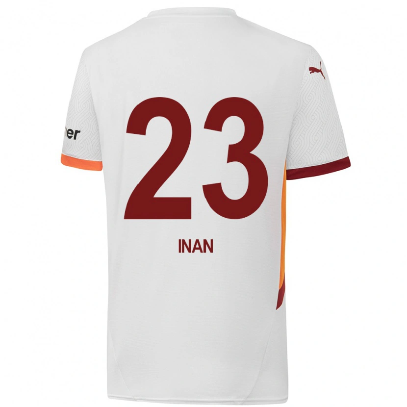 Danxen Kinder Müge İnan #23 Weiß Gelb Rot Auswärtstrikot Trikot 2024/25 T-Shirt Schweiz