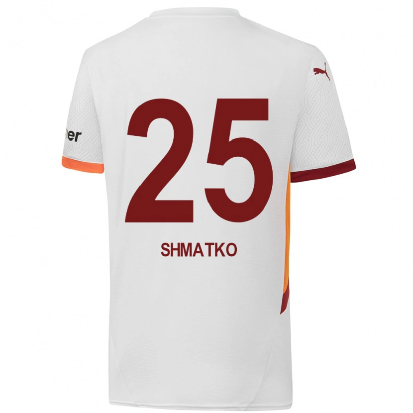 Danxen Kinder Lyubov Shmatko #25 Weiß Gelb Rot Auswärtstrikot Trikot 2024/25 T-Shirt Schweiz