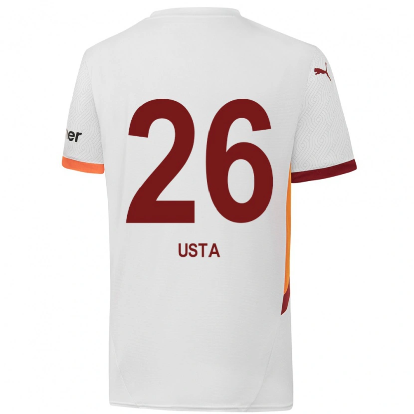 Danxen Kinder Alanur Usta #26 Weiß Gelb Rot Auswärtstrikot Trikot 2024/25 T-Shirt Schweiz