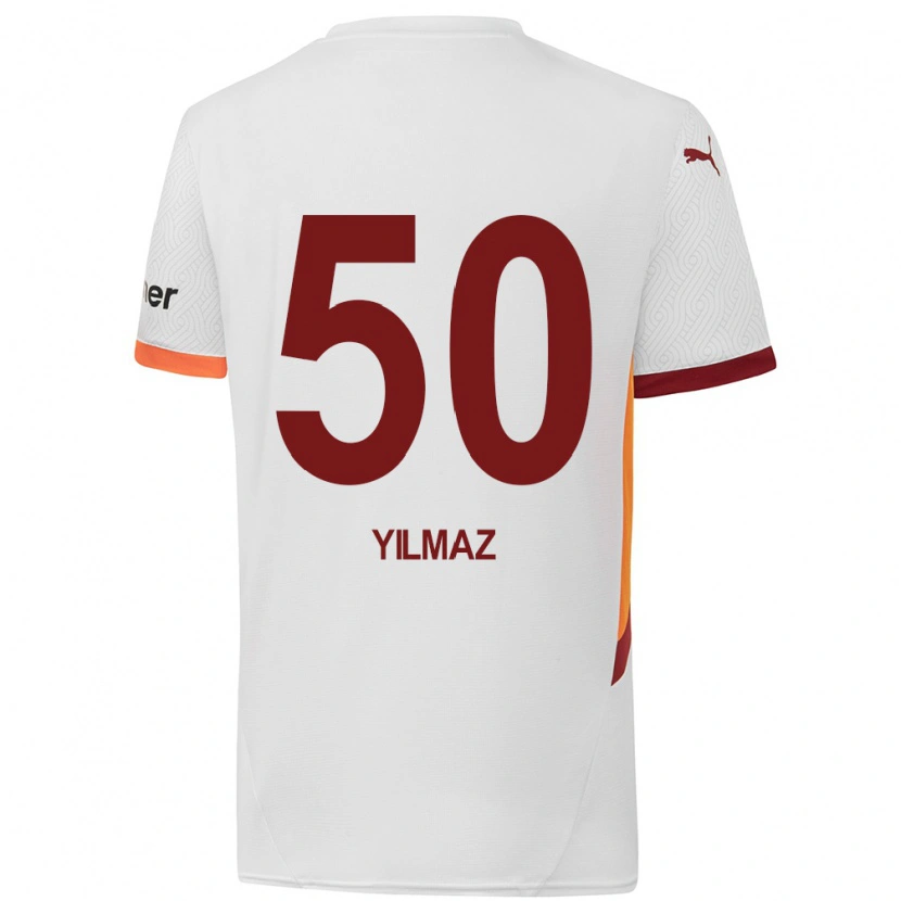 Danxen Kinder Jankat Yılmaz #50 Weiß Gelb Rot Auswärtstrikot Trikot 2024/25 T-Shirt Schweiz