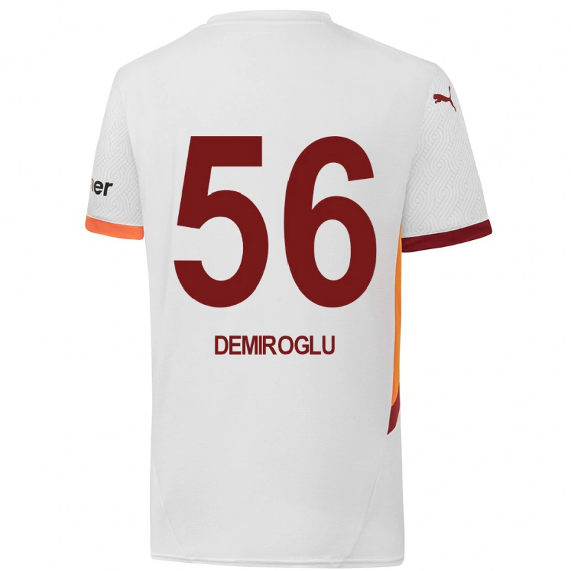 Danxen Kinder Baran Demiroğlu #56 Weiß Gelb Rot Auswärtstrikot Trikot 2024/25 T-Shirt Schweiz