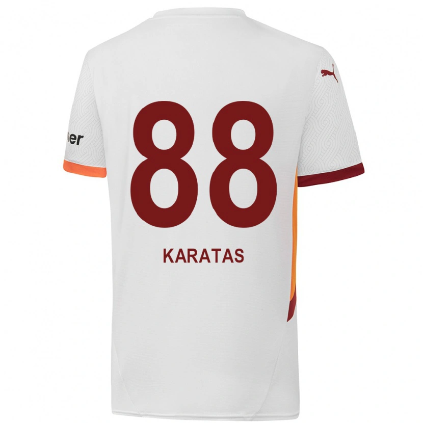 Danxen Kinder Kazımcan Karataş #88 Weiß Gelb Rot Auswärtstrikot Trikot 2024/25 T-Shirt Schweiz