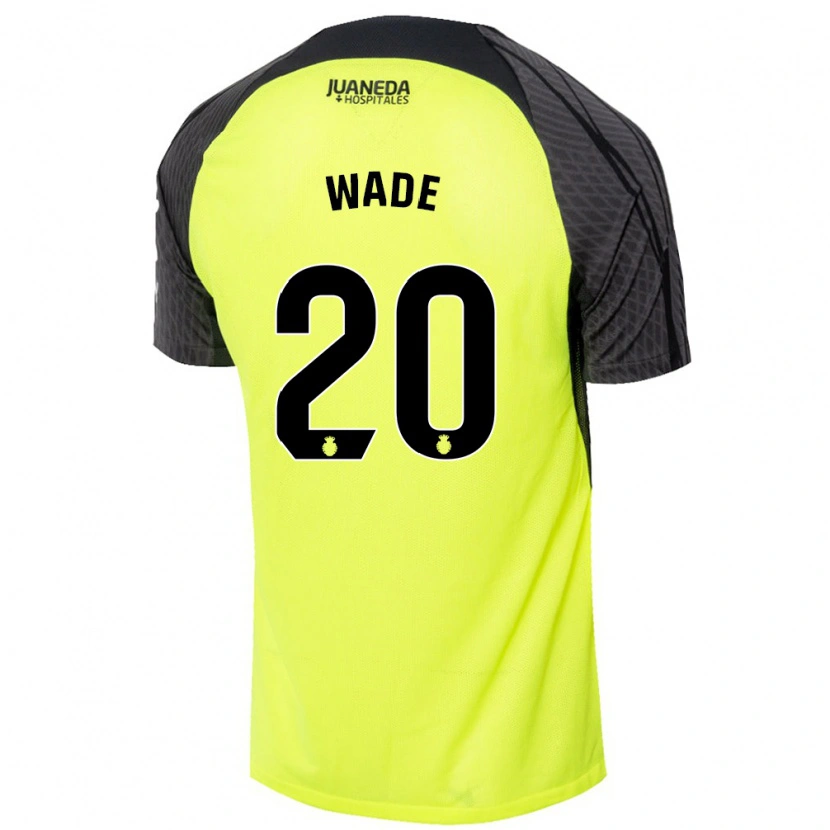 Danxen Kinder Sebas Wade #20 Fluoreszierend Grün Schwarz Auswärtstrikot Trikot 2024/25 T-Shirt Schweiz