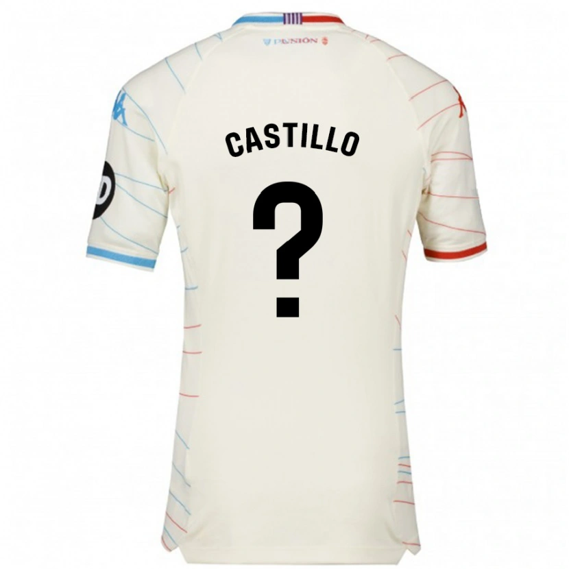 Danxen Kinder Gonzalo Castillo #0 Weiß Rot Blau Auswärtstrikot Trikot 2024/25 T-Shirt Schweiz