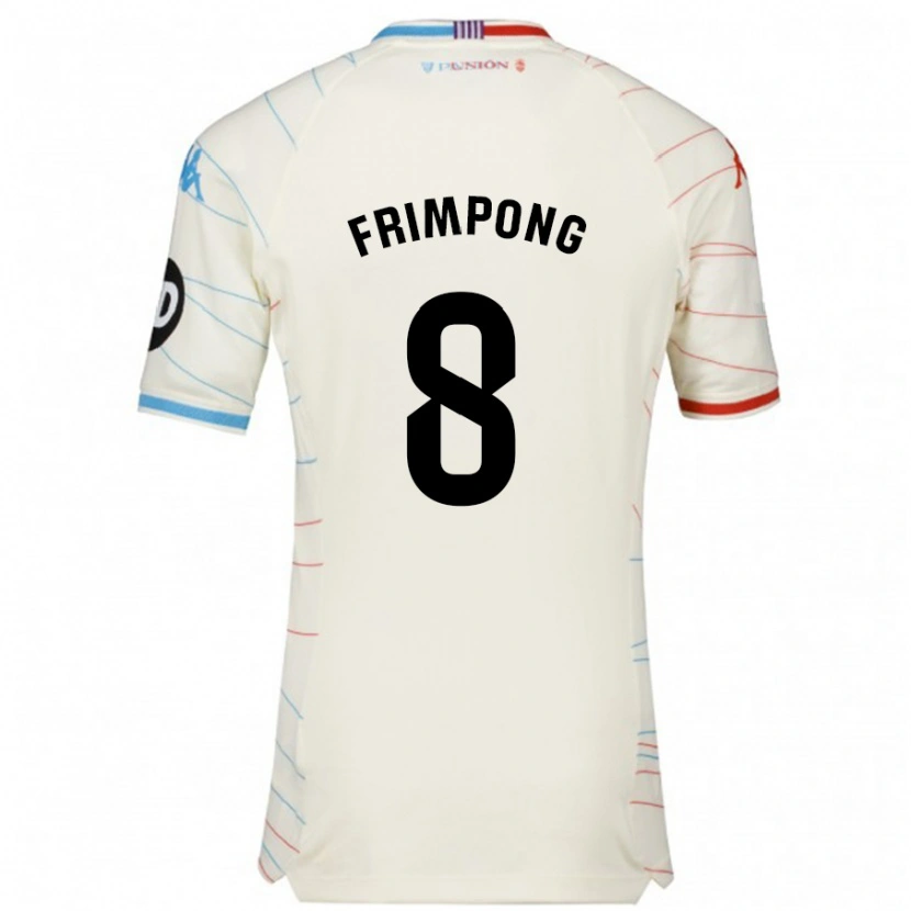 Danxen Kinder Eugene Frimpong #8 Weiß Rot Blau Auswärtstrikot Trikot 2024/25 T-Shirt Schweiz