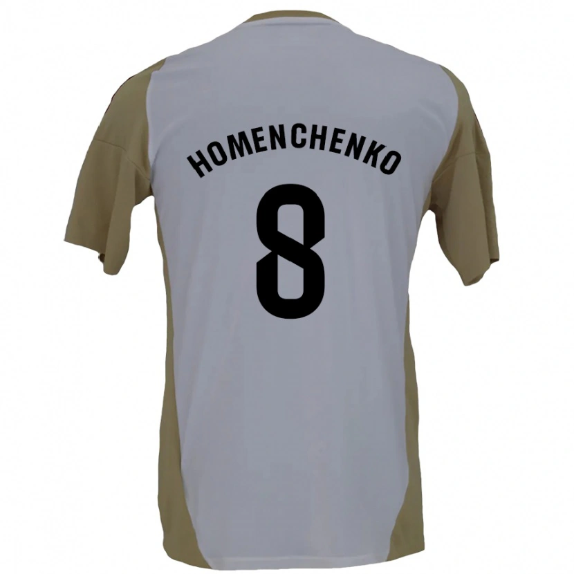 Danxen Kinder Santiago Homenchenko #8 Braunweiß Auswärtstrikot Trikot 2024/25 T-Shirt Schweiz