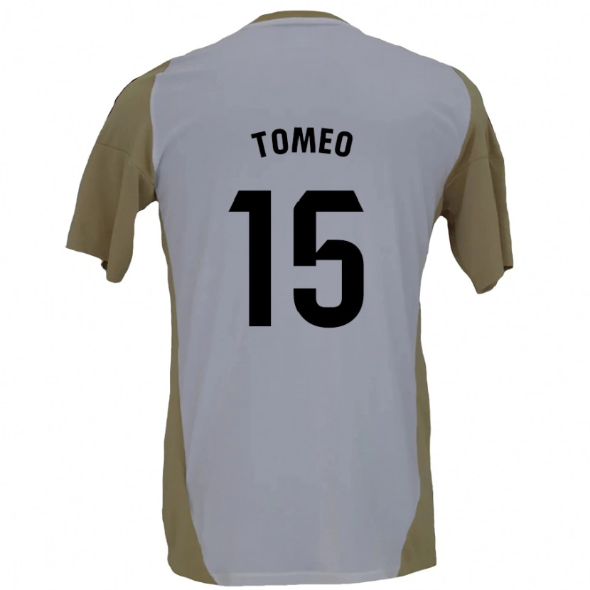 Danxen Kinder Pablo Tomeo #15 Braunweiß Auswärtstrikot Trikot 2024/25 T-Shirt Schweiz