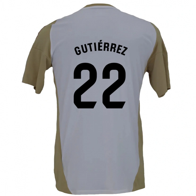 Danxen Kinder Juan Gutiérrez #22 Braunweiß Auswärtstrikot Trikot 2024/25 T-Shirt Schweiz