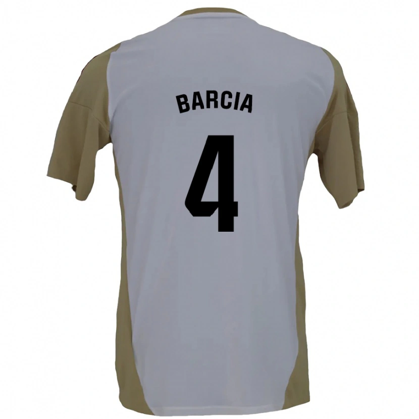 Danxen Kinder Sergio Barcia #4 Braunweiß Auswärtstrikot Trikot 2024/25 T-Shirt Schweiz