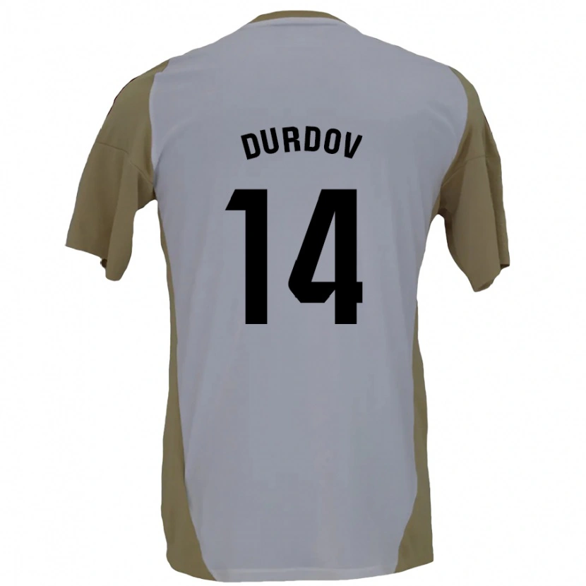 Danxen Kinder Ivan Durdov #14 Braunweiß Auswärtstrikot Trikot 2024/25 T-Shirt Schweiz