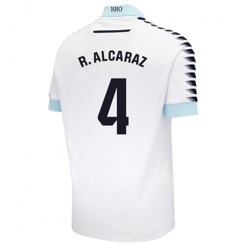 Danxen Kinder Rubén Alcaraz #4 Weiß Blau Auswärtstrikot Trikot 2024/25 T-Shirt Schweiz